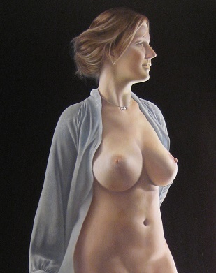 Ginny Page 2005 - Stepping Out - Oil on Canvas 170x60cm